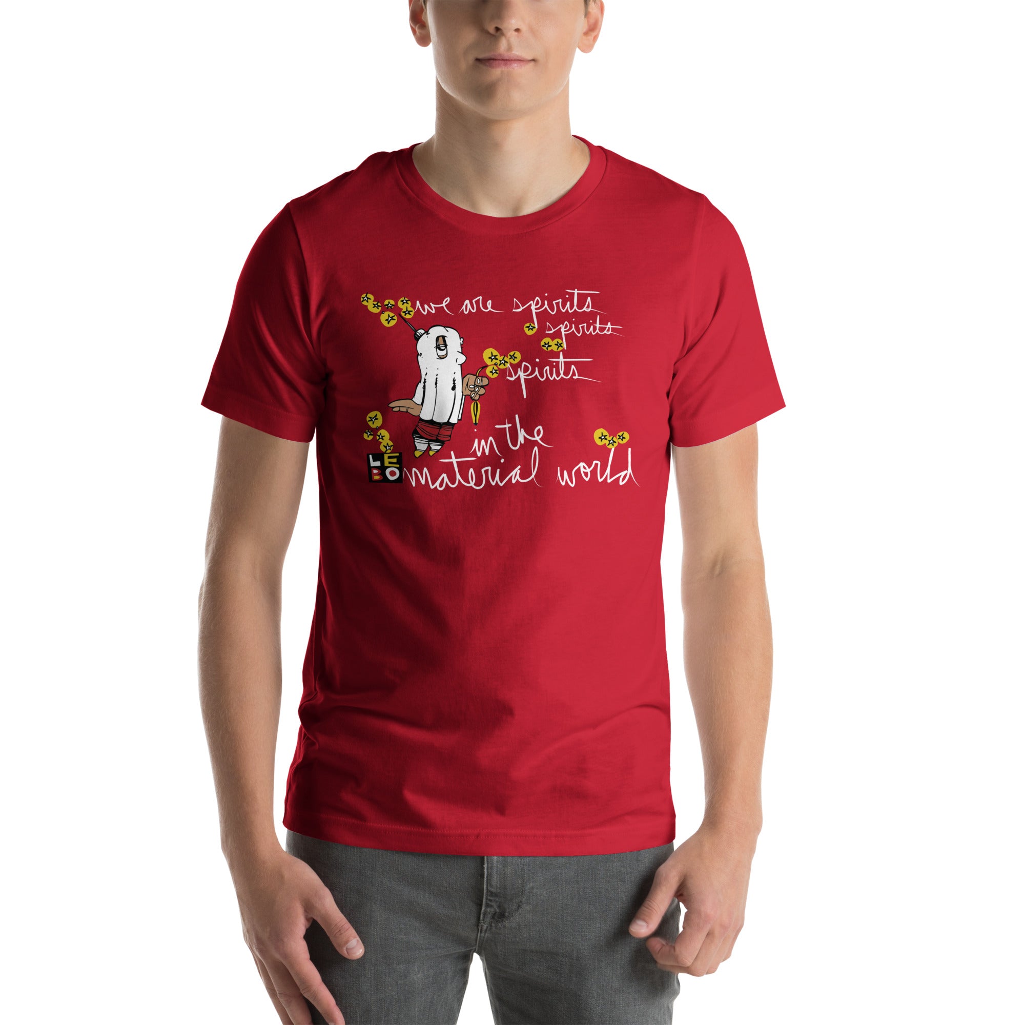We Are Spirits in the Material World - Lebo Short Sleeve Unisex T-Shirt